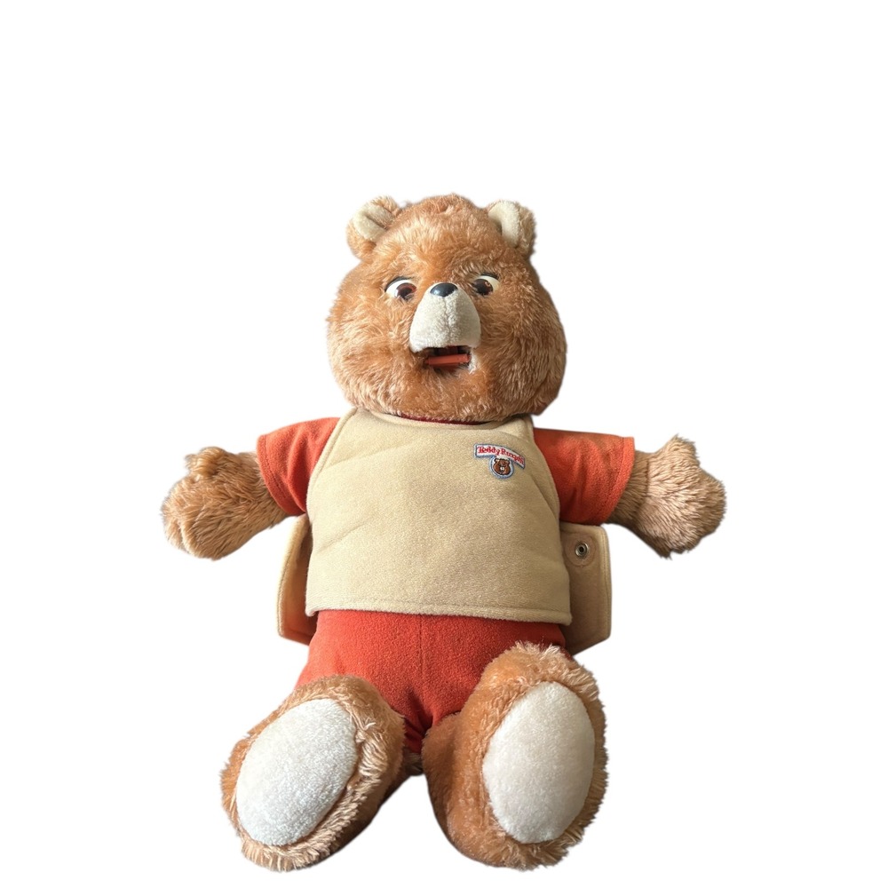 Vintage 1985 Teddy Ruxpin Talking Bear Worlds of Wonder โ For Parts/Repair as is